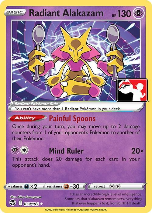 Silver Tempest Radiant Alakazam [Prize-Pack] Pokémon card